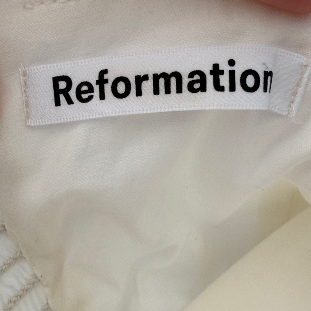 Reformation Enza White Tie-Shoulder Mini Dress - Picture 5 of 6